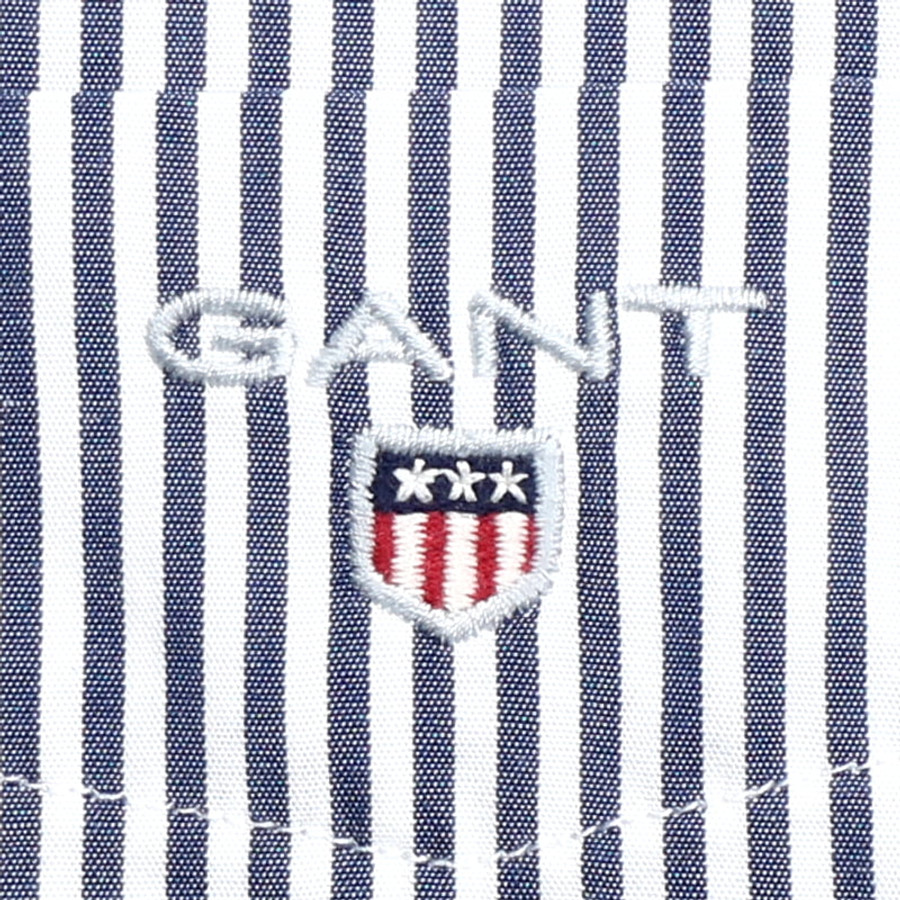 Gant férfi hosszú ujjú ing, sötétkék csíkos, 100% pamut, regular fit - Image 2