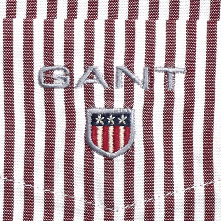 Gant férfi hosszú ujjú ing, bordó csíkos, 100% pamut, regular fit - Image 2
