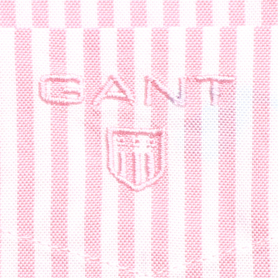 Gant férfi hosszú ujjú ing, világos rózsaszín csíkos, 100% pamut, regular fit - Image 2