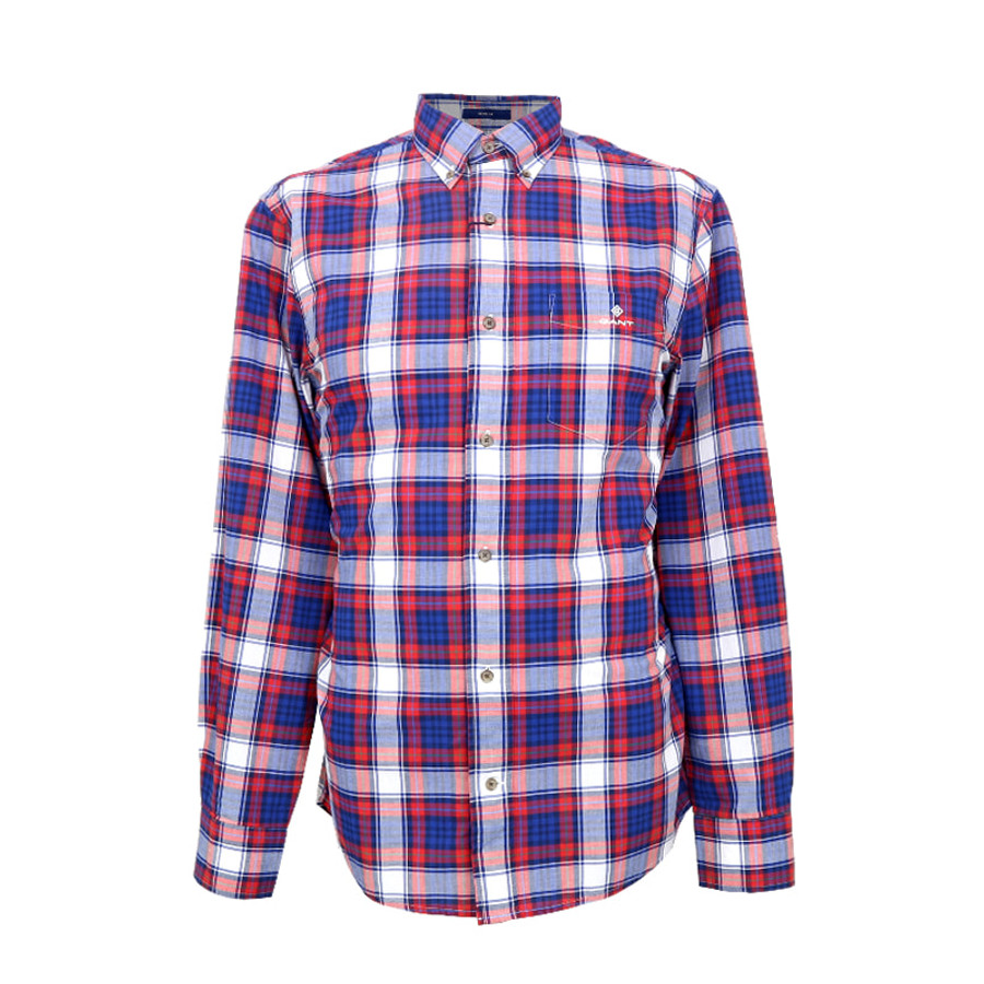 Gant férfi hosszú ujjú ing, színes kockás, 100% pamut, regular fit - Image 1