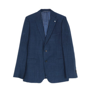 Gant férfi zakó, sötétkék, pamut-len, classic fit