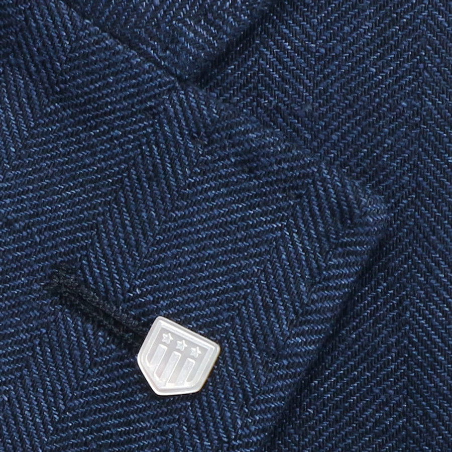 Gant férfi zakó, sötétkék, pamut-len, classic fit - Image 2