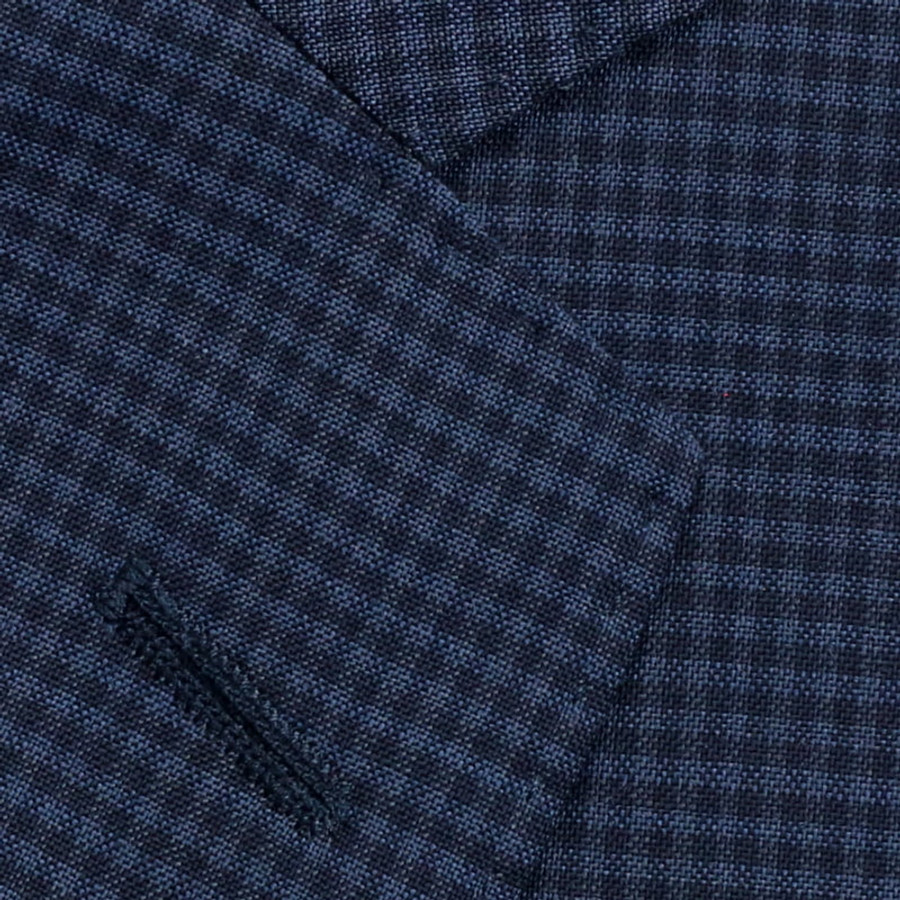 Gant férfi zakó, sötétkék kockás, gyapjú, slim - Image 2