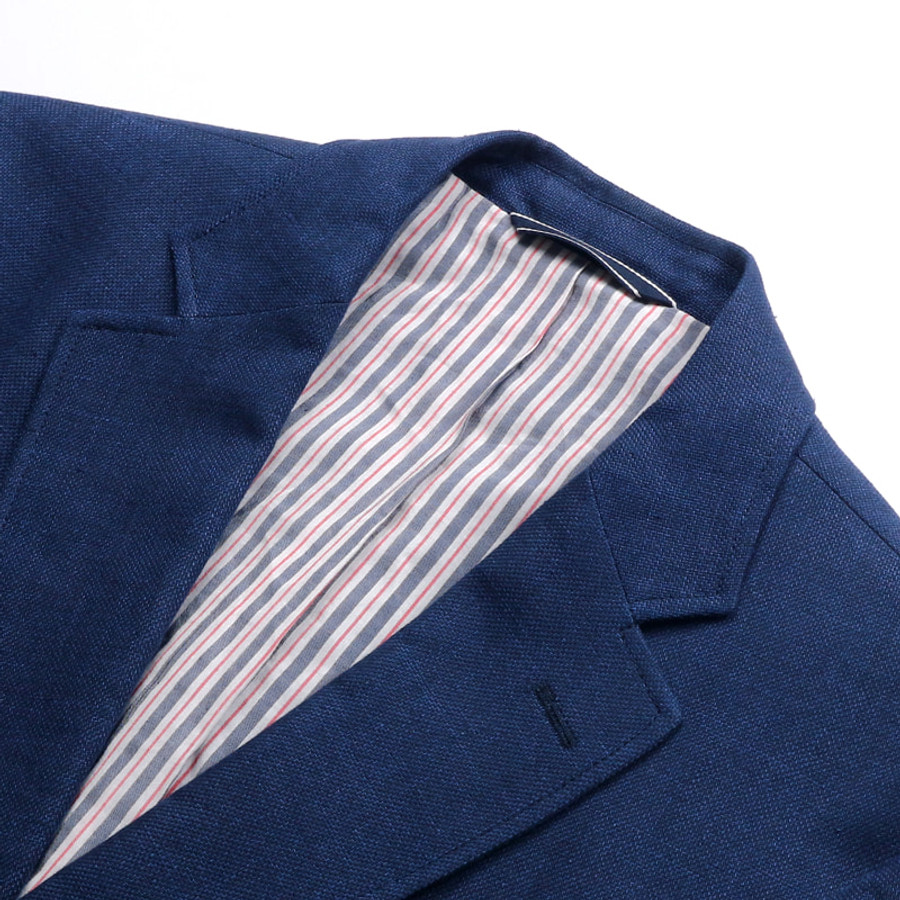 Gant férfi zakó, sötétkék, pamut-len, tailored fit - Image 3