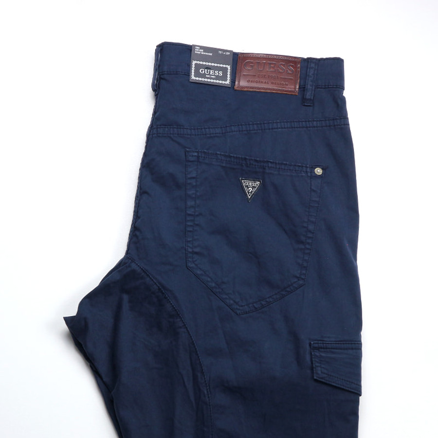Guess férfi nadrág, sötétkék, pamut, slim fit, mid rise - Image 2