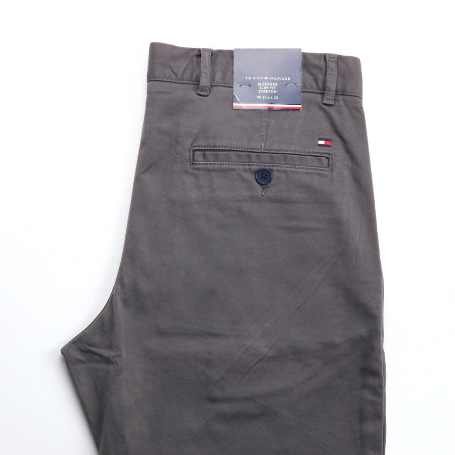 Tommy Hilfiger férfi nadrág, szürke, pamut, slim fit, stretch - Image 2