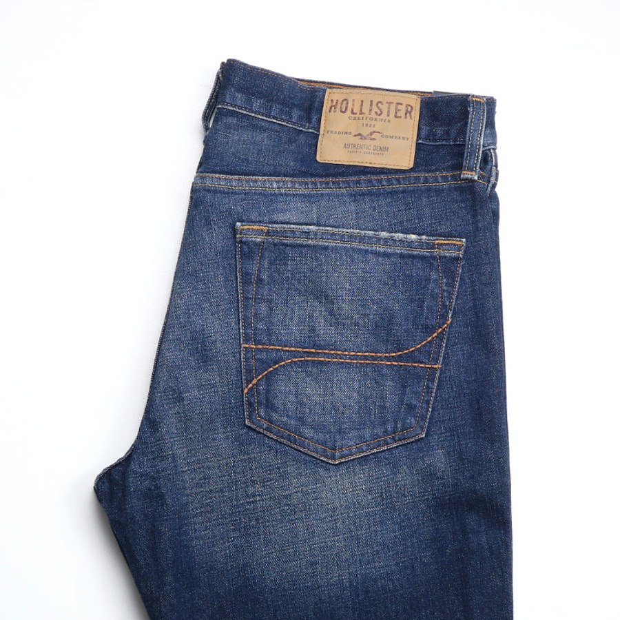 Hollister férfi farmer, sötétkék, 100% pamut, skinny - Image 2
