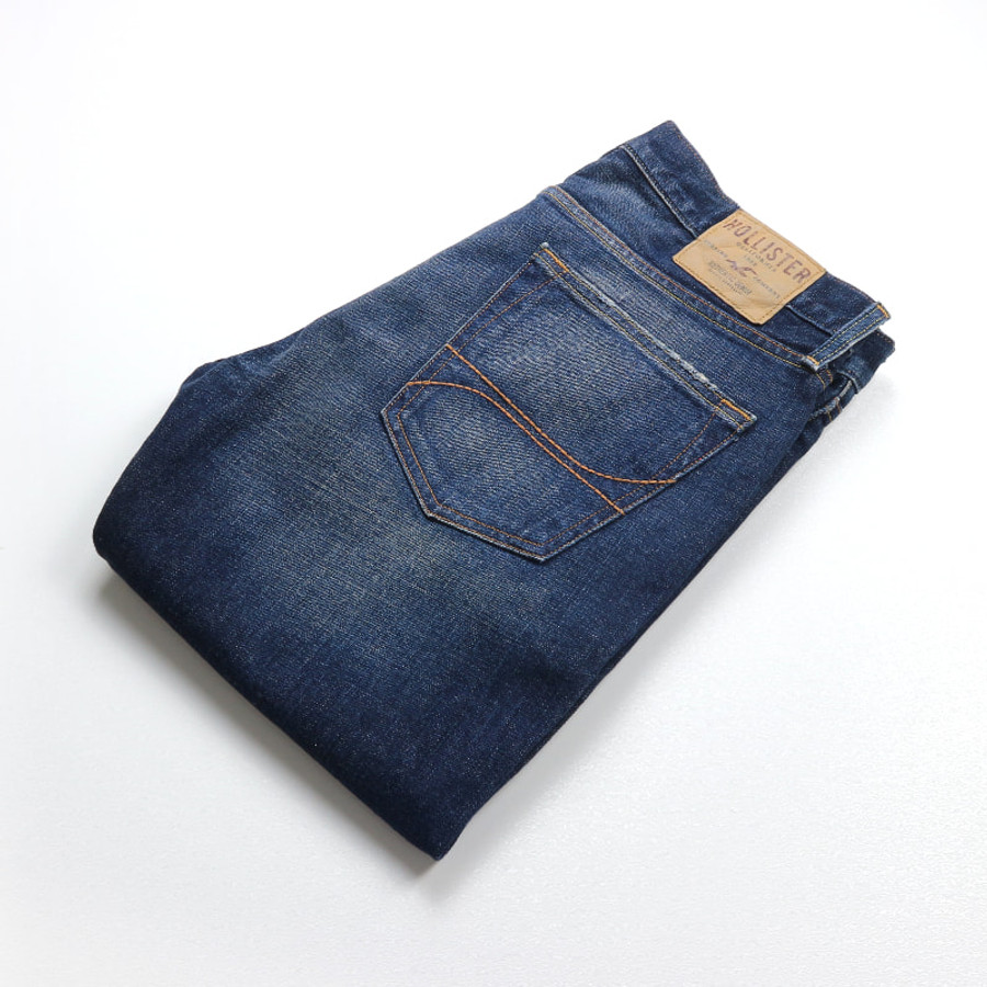 Hollister férfi farmer, sötétkék, 100% pamut, skinny - Image 3