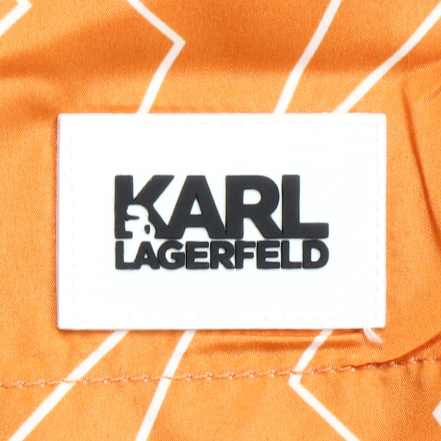 Karl Lagerfeld férfi fürdőnadrág, narancssárga, feliratos - Image 3