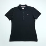 Tommy Hilfiger női galléros póló, fekete, 100% organikus pamut - Thumbnail Image 3