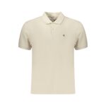 Calvin Klein Férfi Rövid Ujjú Bézs Galléros Póló - Thumbnail Image 1