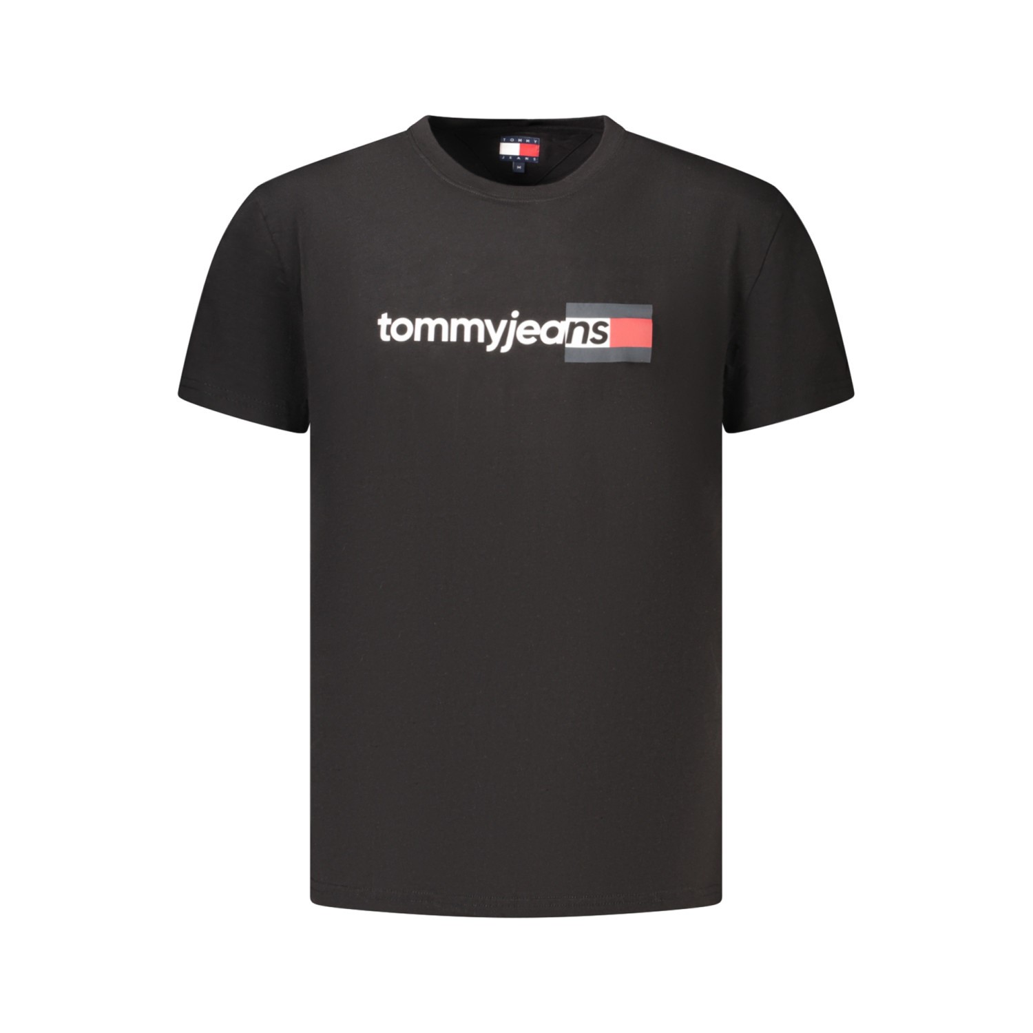 Tommy Hilfiger felirattal díszített fekete férfi póló - Image 1