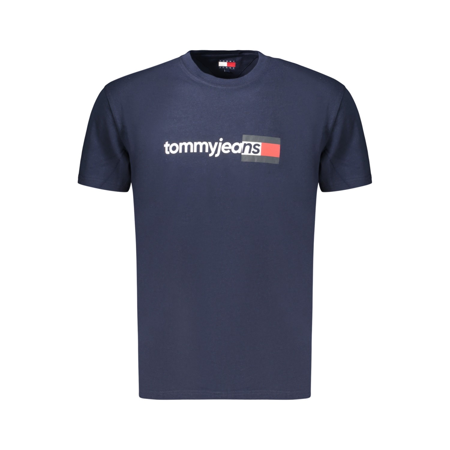 Tommy Hilfiger felirattal díszített sötétkék férfi póló - Image 1